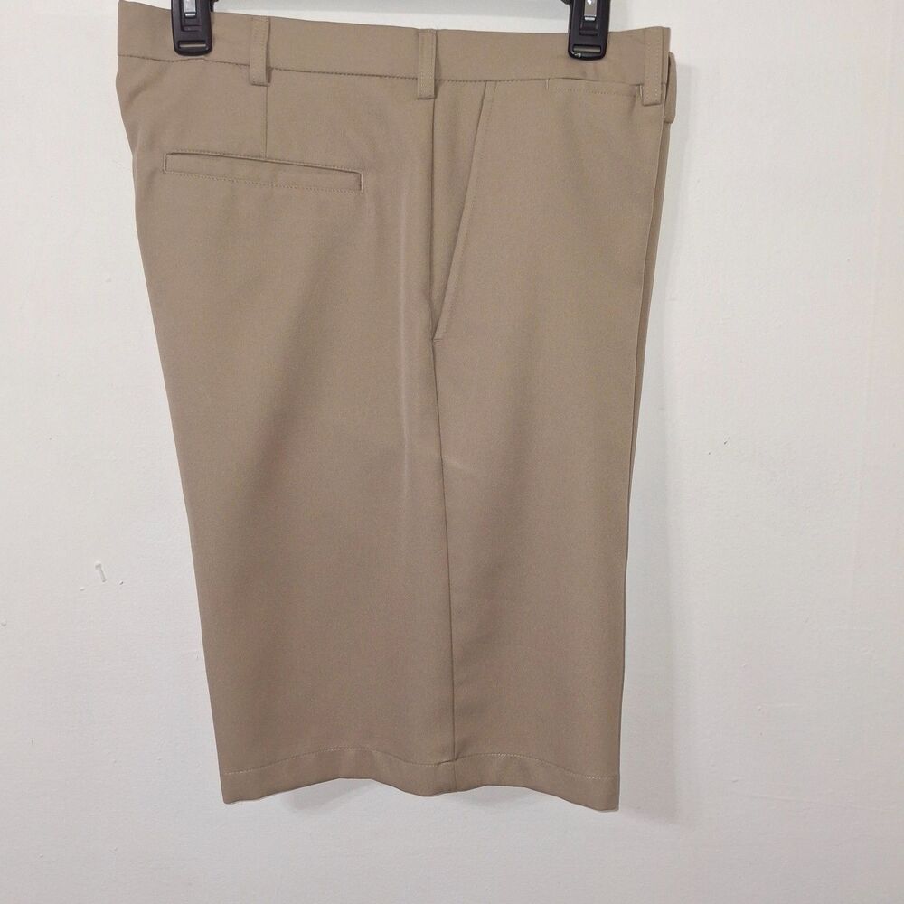 Ben Hogan Performance Mens Golf Shorts Khaki Beige Flat Front Stretch 5 Pkts 38